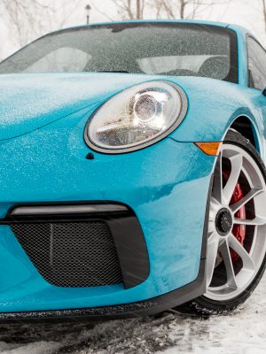 Porsche bleu