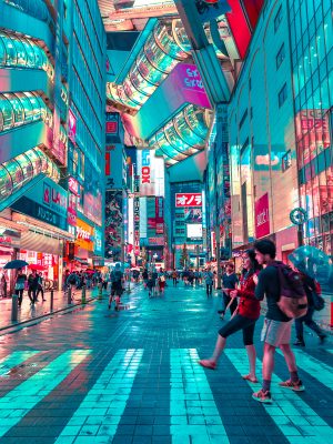 Ville néon en Asie