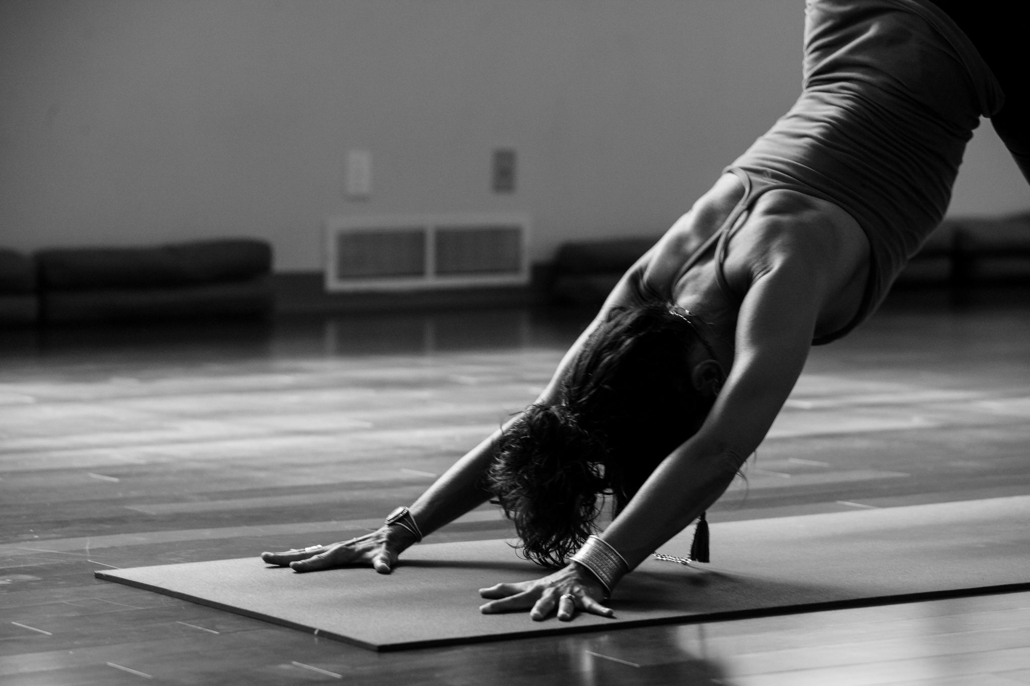 Yoga en noir et blanc