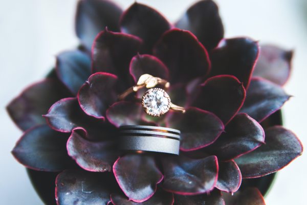 broderie diamant Un anneau sur une fleur