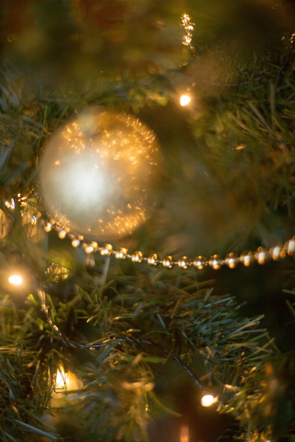broderie diamant Gros plan sur un arbre de Noël