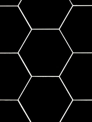 broderie diamant Un motif hexagonal noir et blanc